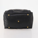 LOEWE Anagram Boston Bag Leather Black Gold Auth 176423-5