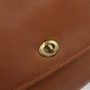 Coach Shoulder Bag Leather Brown Gold Auth 176432A-20