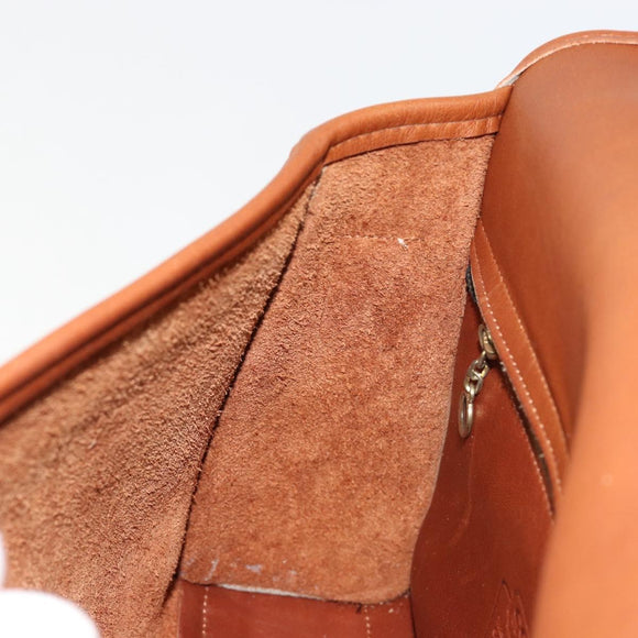 Coach Shoulder Bag Leather Brown Gold Auth 176432A