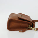 Coach Shoulder Bag Leather Brown Gold Auth 176432A-3