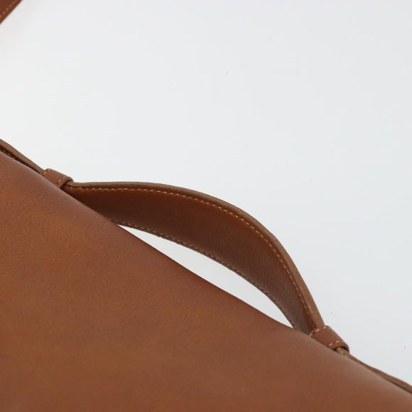 Coach Shoulder Bag Leather Brown Gold Auth 176432A