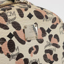 MCM Vicetos Logogram Backpack PVC Leather Ivory Gold Auth 176436-17