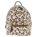 MCM Vicetos Logogram Backpack PVC Leather Ivory Gold Auth 176436-2