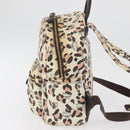 MCM Vicetos Logogram Backpack PVC Leather Ivory Gold Auth 176436-4