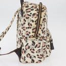 MCM Vicetos Logogram Backpack PVC Leather Ivory Gold Auth 176436-5