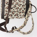 MCM Vicetos Logogram Backpack PVC Leather Ivory Gold Auth 176436-9