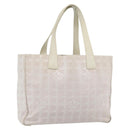 CHANEL New Travel Line Tote Bag Nylon Pink Gold CC Auth 176440-1