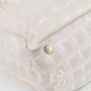 CHANEL New Travel Line Tote Bag Nylon Pink Gold CC Auth 176440-14