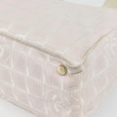 CHANEL New Travel Line Tote Bag Nylon Pink Gold CC Auth 176440-15