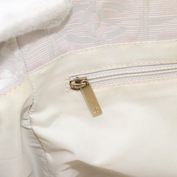 CHANEL New Travel Line Tote Bag Nylon Pink Gold CC Auth 176440