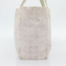 CHANEL New Travel Line Tote Bag Nylon Pink Gold CC Auth 176440-4