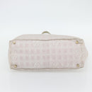 CHANEL New Travel Line Tote Bag Nylon Pink Gold CC Auth 176440-5