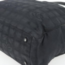 CHANEL New Travel Line Tote Bag Nylon Black CC Auth 176441-10