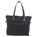 CHANEL New Travel Line Tote Bag Nylon Black CC Auth 176441-2