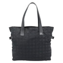 CHANEL New Travel Line Tote Bag Nylon Black CC Auth 176441-3