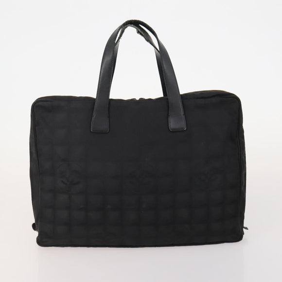 CHANEL New Travel Line Tote Bag Nylon 3 Set Black CC Auth 176442