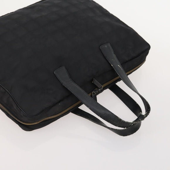 CHANEL New Travel Line Tote Bag Nylon 3 Set Black CC Auth 176442