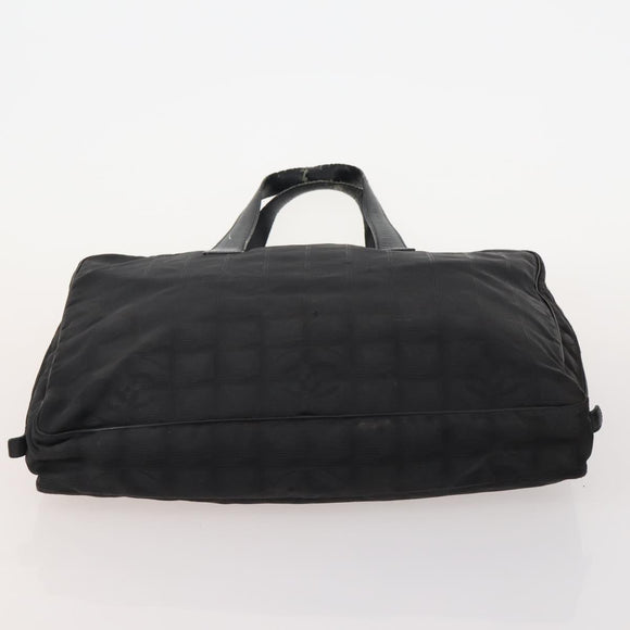 CHANEL New Travel Line Tote Bag Nylon 3 Set Black CC Auth 176442