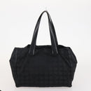 CHANEL New Travel Line Tote Bag Nylon 3 Set Black CC Auth 176442-16