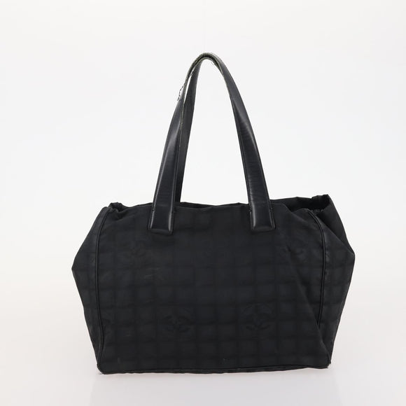 CHANEL New Travel Line Tote Bag Nylon 3 Set Black CC Auth 176442