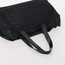CHANEL New Travel Line Tote Bag Nylon 3 Set Black CC Auth 176442-19
