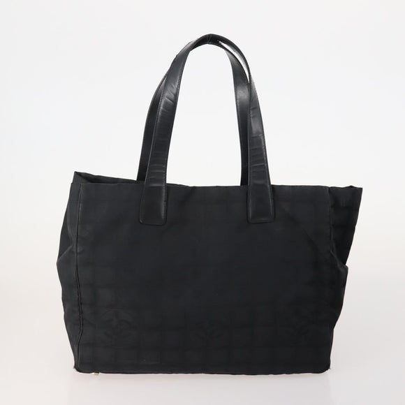 CHANEL New Travel Line Tote Bag Nylon 3 Set Black CC Auth 176442