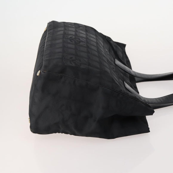 CHANEL New Travel Line Tote Bag Nylon 3 Set Black CC Auth 176442