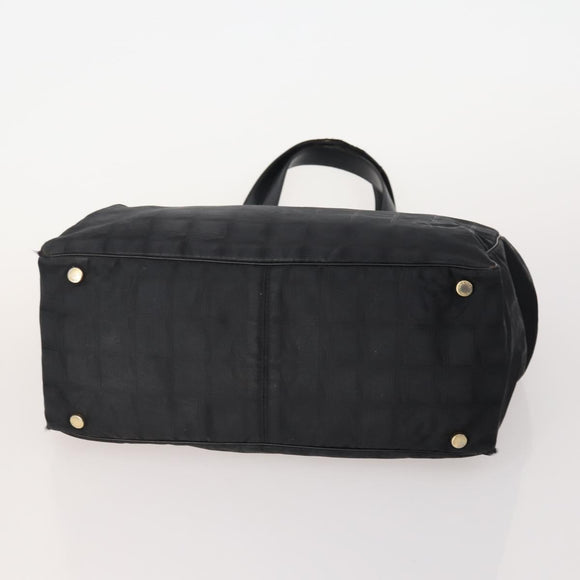 CHANEL New Travel Line Tote Bag Nylon 3 Set Black CC Auth 176442