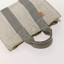 HERMES Fourre Tout Hand Bag Cotton 4 Set White Black Red Auth 176443-11