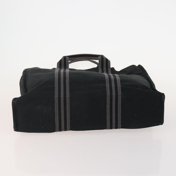 HERMES Fourre Tout Hand Bag Cotton 4 Set White Black Red Auth 176443