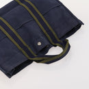 HERMES Fourre Tout Hand Bag Cotton 4 Set White Black Red Auth 176443-23