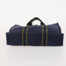 HERMES Fourre Tout Hand Bag Cotton 4 Set White Black Red Auth 176443-24