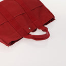 HERMES Fourre Tout Hand Bag Cotton 4 Set White Black Red Auth 176443-5
