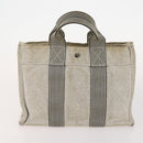 HERMES Fourre Tout Hand Bag Cotton 4 Set White Black Red Auth 176443-9