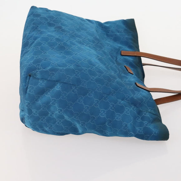 GUCCI GG Supreme GG Canvas Tote Bag PVC Nylon 4 Set Black Navy blue Auth 176444