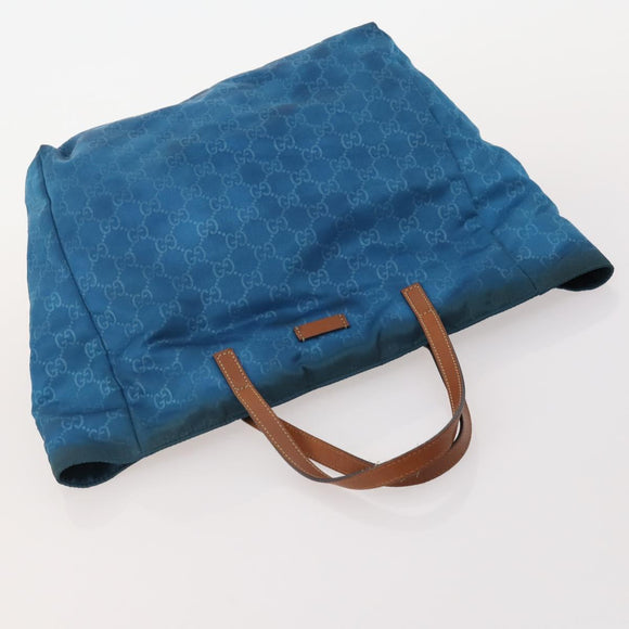 GUCCI GG Supreme GG Canvas Tote Bag PVC Nylon 4 Set Black Navy blue Auth 176444