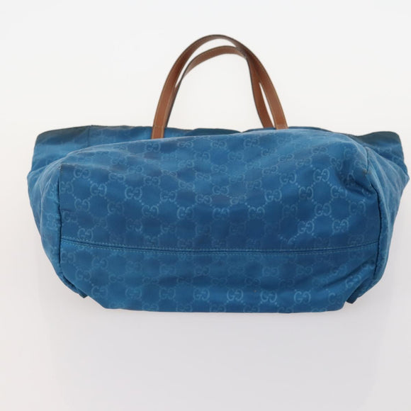 GUCCI GG Supreme GG Canvas Tote Bag PVC Nylon 4 Set Black Navy blue Auth 176444