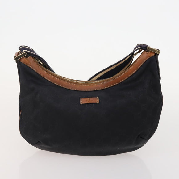 GUCCI GG Supreme GG Canvas Tote Bag PVC Nylon 4 Set Black Navy blue Auth 176444