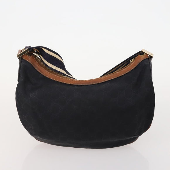 GUCCI GG Supreme GG Canvas Tote Bag PVC Nylon 4 Set Black Navy blue Auth 176444