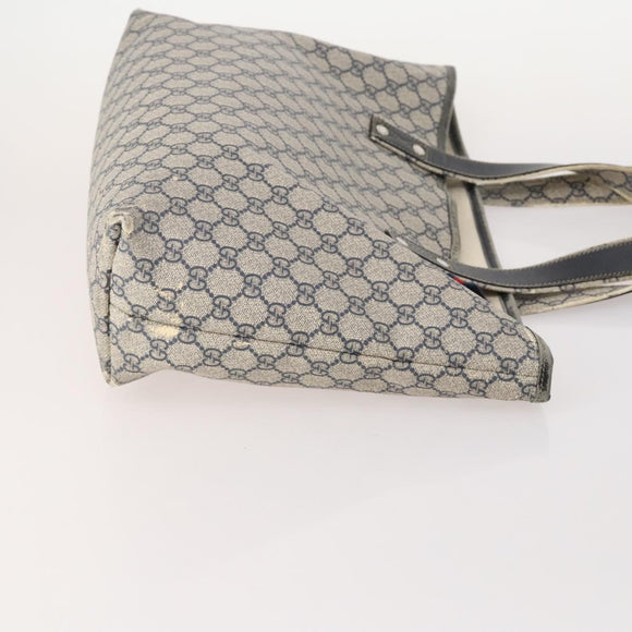 GUCCI GG Supreme GG Canvas Tote Bag PVC Nylon 4 Set Black Navy blue Auth 176444