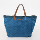 GUCCI GG Supreme GG Canvas Tote Bag PVC Nylon 4 Set Black Navy blue Auth 176444-8