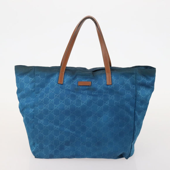 GUCCI GG Supreme GG Canvas Tote Bag PVC Nylon 4 Set Black Navy blue Auth 176444