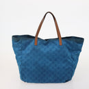 GUCCI GG Supreme GG Canvas Tote Bag PVC Nylon 4 Set Black Navy blue Auth 176444-9