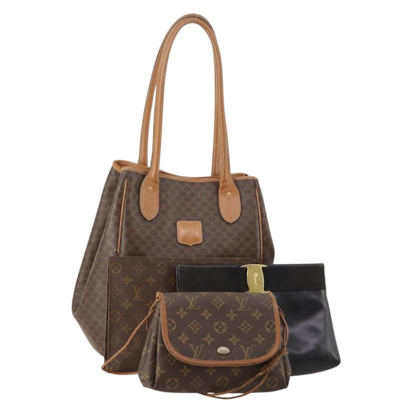 Salvatore Ferragamo LOUIS VUITTON Celine Macadam Canvas PVC 4 Set Auth 176446
