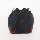 PRADA Shoulder Bag Nylon 3 Set 2way Navy Black Auth 176447-19