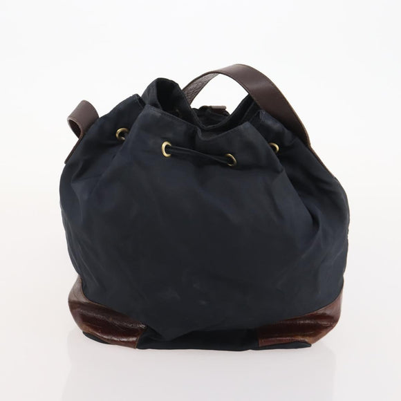 PRADA Shoulder Bag Nylon 3 Set 2way Navy Black Auth 176447