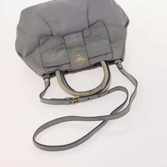 PRADA Sports Line Hand Bag Nylon 3 Set 2way Beige Black Gray Auth 176448