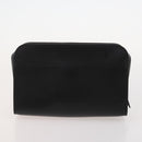 CARTIER Must Line Hand Bag Leather 4 Set Bordeaux Black Auth 176449-10