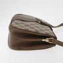 GUCCI GG Supreme Web Sherry Line Bag PVC Beige Gold 10 02 024 Auth 176473-3