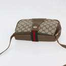 GUCCI GG Supreme Web Sherry Line Bag PVC Beige Gold 10 02 024 Auth 176473-6